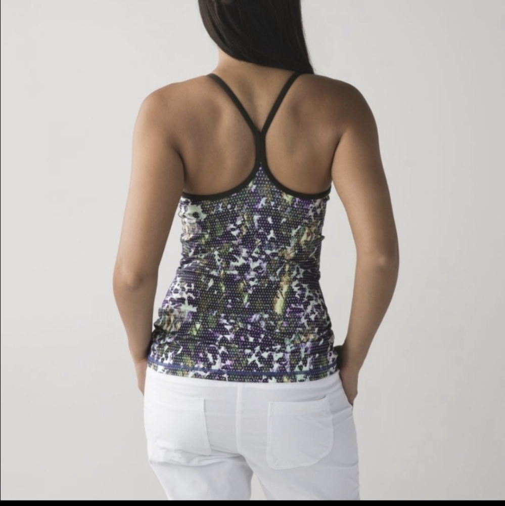 Lululemon Power Y Tank in floral sport iris